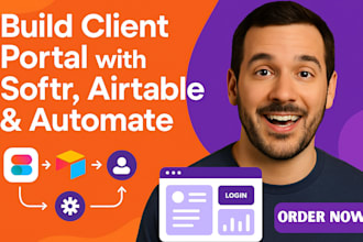 build softr functional softr web app client portal using airtable automate softr