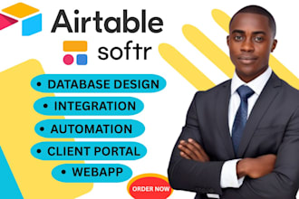 be your airtable database, automation, student client portal softr webapp