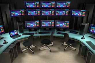 create or renovate 3d control room, 3d ai facility, factory using unreal engine