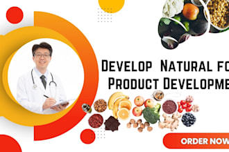 be your chemist to develop your natural food and product development