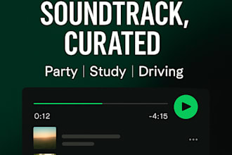curate a custom spotify playlist for your party, study or late night drive