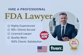 provide legal consultation fda, fda registration, 510k dossier, supplement label