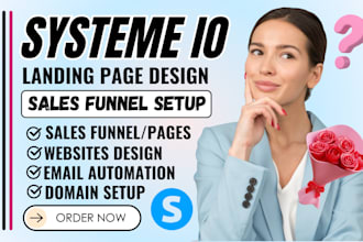 build systeme io with sales funnel, landing pages, email automation and websites