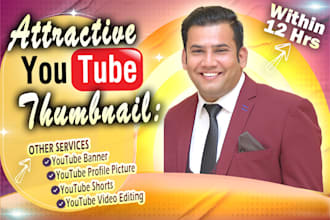 design an attractive eye catchy and aesthetic  thumbnail for your youtube videos