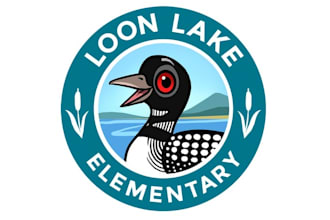 design cute loon lake elementary logo