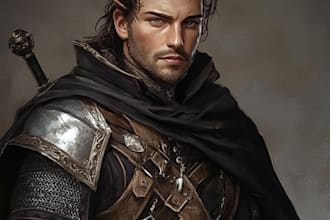 draw your dnd character art or character design