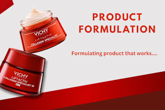be your chemist for cosmetic and formulate skincare product