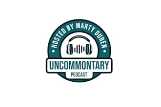 design unique commentary podcast logo