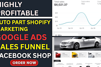 promote auto part shopify marketing via facbook ads google ads kalviyo
