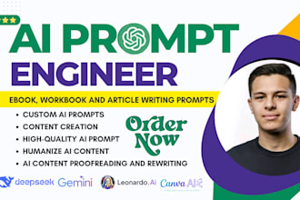write custom chatgpt prompts prompt engineering humanize ai content book editing