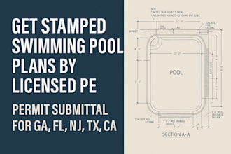 get stamped swimming pool plans by licensed pe permit submittal for ga fl nj tx