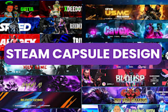 do steam capsule art game banner game ui game poster game logo steam art
