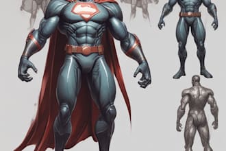 design a superhero portraits