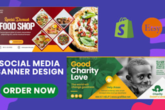 design creative website banner shopify banner etsy banner ecommerce banner