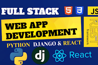 develop fullstack web app in python django, reactjs, nextjs, laravel, mern stack