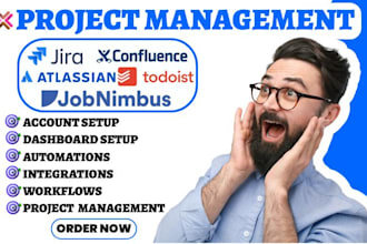 setup jira confluence atlassian gantt chart jobnimbus todoist project management