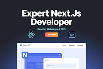 be expert next js developer for high performance web apps