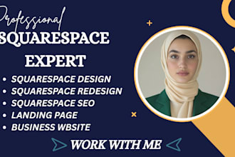 create squarespace website design or squarespace online store