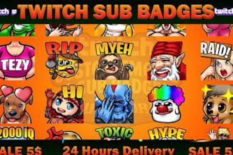 create unique twitch sub badges twitch emote