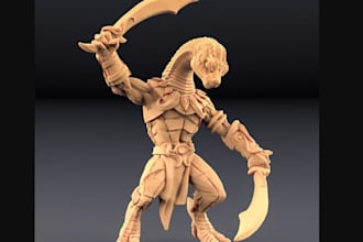 sculpt 3d character model,dnd mini creature, tabletop miniature for 3d printing