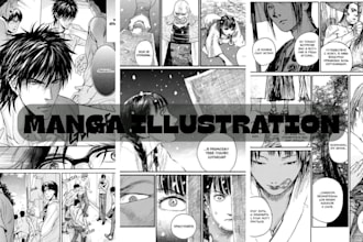 draw manga page manhwa comic page webtoon manga storyboard anime manga comic art