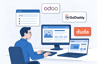 be your expert in odoo, design website with godaddy, duda, fix godaddy dns issue