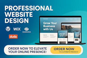 business website, blog site, ecommerce site, wordpress, wix , squarespace, duda