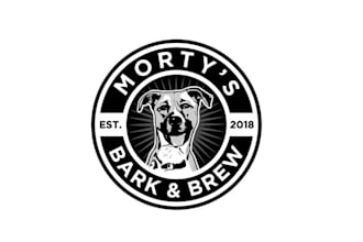 design awesome animals bark and brew logo