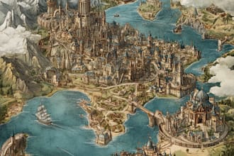 draw high quality fantasy or real world vector maps