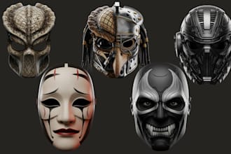design 3d cosplay mask 3d helmet mask 3d model 3d mask custom helmet printing