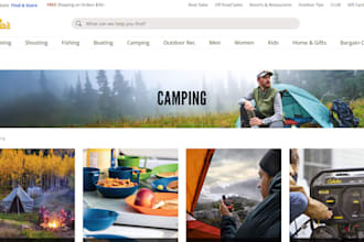 design outdoor camping gear shopify store tent cookware sleeping bags website