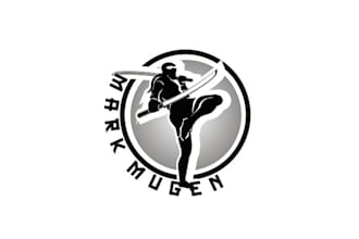 design amazing ninja fighter personalized logo