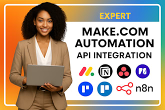 make com automation monday CRM clickup notion asana trello n8n API integration