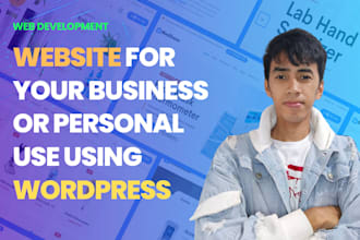 build wordpress website for your business or personal use