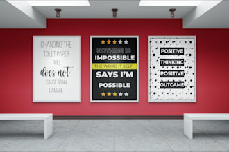 design typography poster, wall art, and word cloud