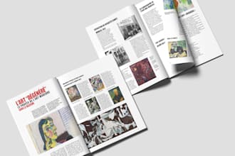design a professional and eyecatching magazine layout