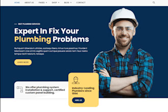 design a responsive handyman, plumber, roofing website