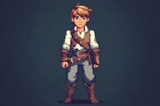 design a 2d pixel art character for your game