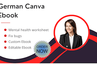 design custom german canva ebook mental health workbook worksheet journal