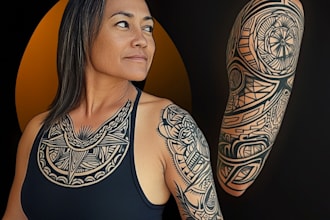 design a polynesian maori tribal tattoo