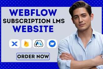 build webflow membership subscription lms website with memberstack firebase xano