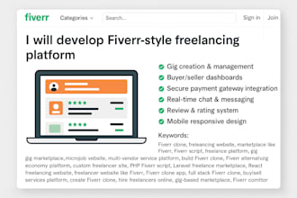 build fiverr clone freelancing platform freelancer fiverr marketplace like fiver