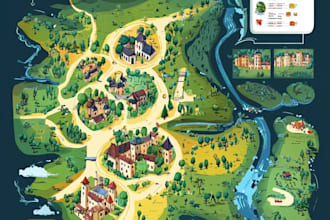 create high quality vector map illustration