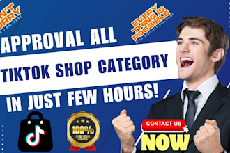 approve tiktok shop category and unlock restricted categories in few hours