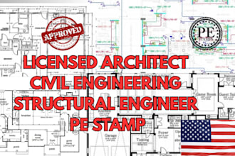 licensed architect, structural engineering pe stamp in idaho california arkansas