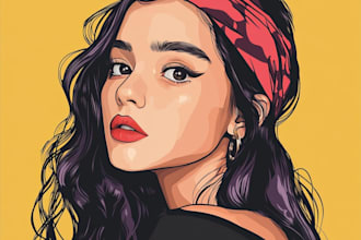 draw amazing retro comic pop art style of your photo