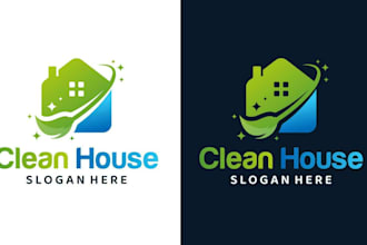 make unique cleaning, maintenance, power washing logo design