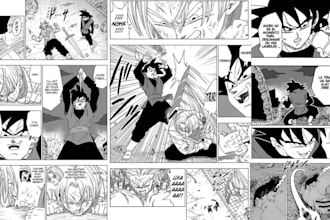draw manga page anime illustration webtoon comic manhwa panel or storyboard art