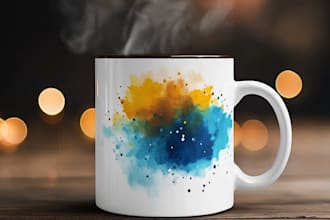 do custom typography coffee mug design or coffee mug design