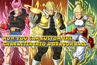 draw your character into the anime dragon ball